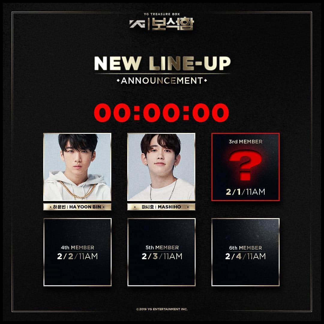 YGのインスタグラム：「NEW LINEUP MEMBER #3 COUNTER originally posted by yg-life.com ⠀⠀⠀⠀⠀⠀⠀⠀⠀⠀⠀⠀⠀⠀⠀⠀⠀ ✨ 2019.02.01 11AM kst ⠀⠀⠀⠀⠀⠀⠀⠀⠀⠀⠀⠀⠀⠀⠀⠀⠀ #YG보석함 #YG_TREASURE_BOX #보석함 #NEW_LINEUP #3RD_MEMBER #COMINGSOON #20190201_11AM #YG」