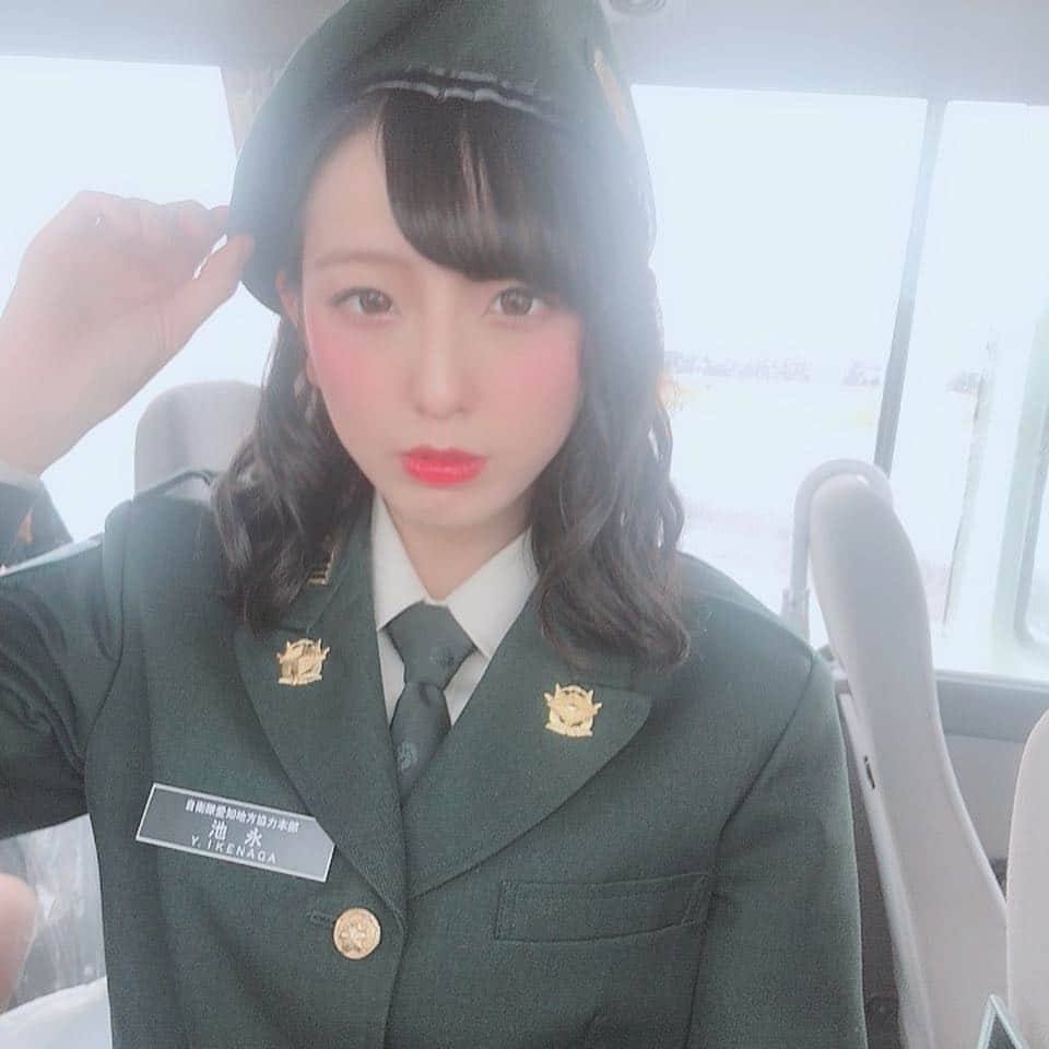 池永百合さんのインスタグラム写真 - (池永百合Instagram)「陸上自衛隊の制服！！ ・ ・ ベレー帽お借りしてかぶったよ💓💓 ・ ・ ・ #自衛隊 #陸上自衛隊 #制服 #池永百合 #dela #アイドル #idol #レースクイーン #中スポ公認グランパス応援マネージャー」2月1日 1時47分 - ikenaga_yuri