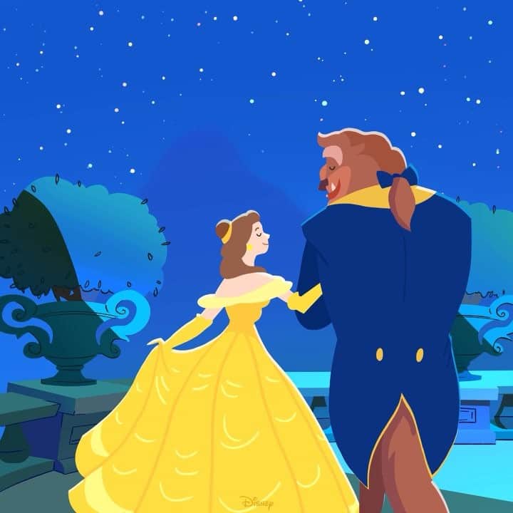 美女と野獣のインスタグラム：「Tag your Beauty or Beast 💙💛 Happy #February!」
