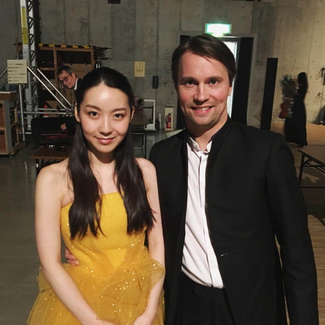 松田華音のインスタグラム：「16.01.2019 After the concert in Nagasaki with Maestro Pietari Inkinen and Prague Symphony Orchestra ✨」