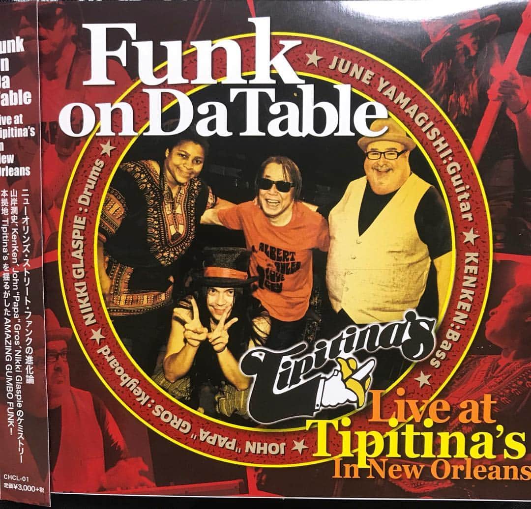KenKenのインスタグラム：「ひやっほーう！ FUNK ON DA TABLEのニューオリンズ公演のCDが完成したぞーう！ 今週のツアーから発売しますー！  めちゃいい！最高！ 人生でこんなFUNKしてるアルバム残せるの嬉しくて嬉しくてフロムヘルだわー！ 東京、大阪、京都、名古屋の会場でお会いしましょーう！ 2月4日 梅田クアトロ 2月5日 京都磔磔 2月6日ReNY limited 2月7日渋谷 恵比寿リキッドルーム」
