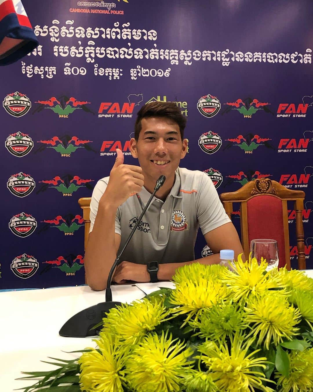 熊谷駿のインスタグラム：「カンボジアのチームに決まりました🇰🇭 背番号は99番です！」