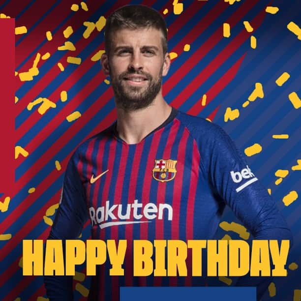 FCバルセロナさんのインスタグラム写真 - (FCバルセロナInstagram)「🎂 Happy Birthday, @3gerardpique! 🎊 Hope you have a great day! 🎉 🎁 ¡Feliz cumpleaños! | 🎂 Per molts anys!」2月2日 18時00分 - fcbarcelona