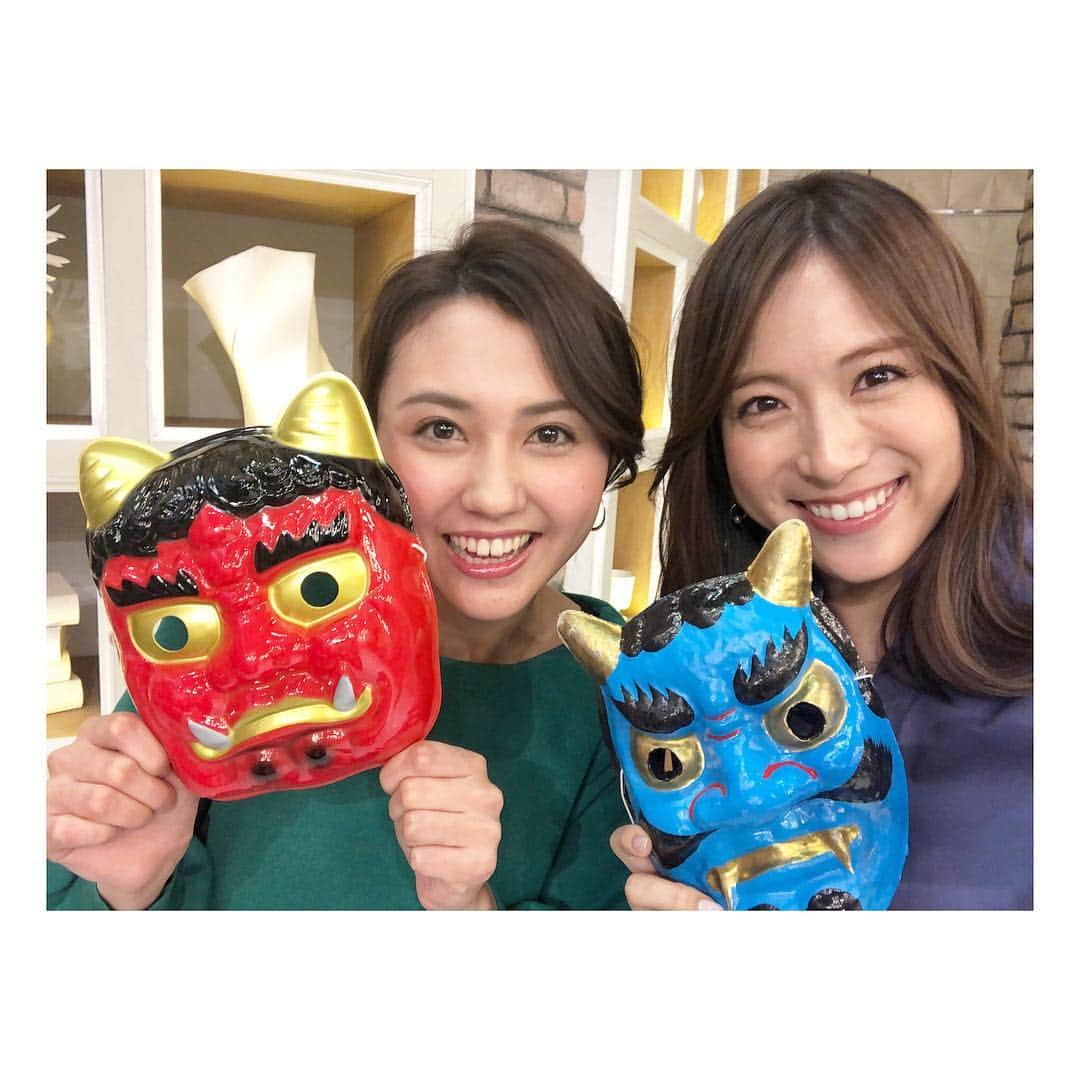 笹川友里さんのインスタグラム写真 - (笹川友里Instagram)「節分ですね👹 あさチャン終わりに皆で豆まきしました🙏 山形アナウンサーの出身、岩手県では 豆まきは昔から落花生を投げると教えて貰いました。 人生初、落花生で豆まき😊  #節分です #豆まき  #山形純菜 #TBS #あさチャン」2月3日 17時52分 - sasagawayuri