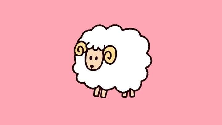 のインスタグラム：「“ひつじ”🐏 ・ YouTubeで子どもに動画を見せるなら、どんなものがいいかな？という発想からうまれたプロジェクト。✨✨✨ 第1弾「どうぶつ なにたべた？」youtu.be/3usdgBfbMkU YouTubeチャンネル”maruani”で検索してね。 ・ #youtube #animal #anime #kids #forchildren #forkids #horse #sheep #cheetah #carrot #softcream #friedegg #art #drawing #painting #アニメ #動物 #クイズ #quiz #声優 #voiceactor #Illustration #illustrator #manga #maruani」