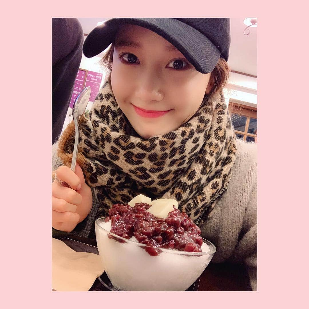 ユナさんのインスタグラム写真 - (ユナInstagram)「겨울에도 팥빙수❄️ #yummy😋  #융스타그램」2月4日 21時22分 - yoona__lim