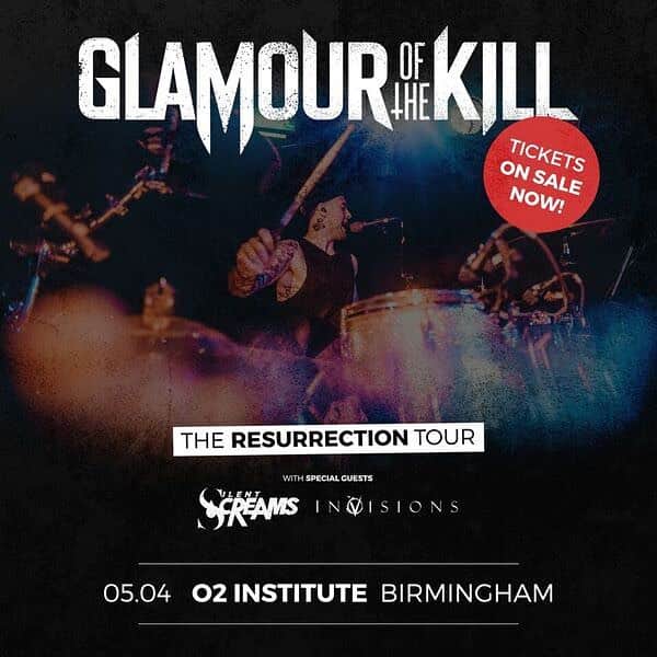 グラマー・オブ・ザ・キルのインスタグラム：「BIRMINGHAM! The Resurrection Tour is coming for you this April. Bring tequila to @o2institutebham and let’s party!!!#resurrection」
