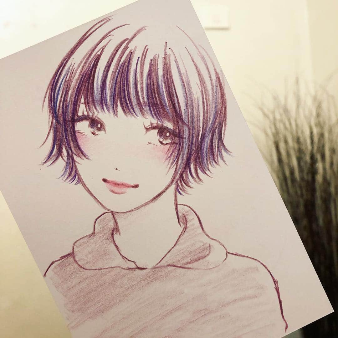 こうやもゆさんのインスタグラム写真 - (こうやもゆInstagram)「2019.2.4に描いた絵。 . . . . . . . . #色鉛筆 #水彩画色鉛筆 #水彩色色鉛筆 #カランダッシュ #フルーツカラー #カランダッシュフルーツカラー #カランダッシュ色鉛筆 #色鉛筆画 #色鉛筆だけ #色鉛筆だけで #色鉛筆オンリー #色鉛筆イラスト #色鉛筆画イラスト #色鉛筆絵 #色鉛筆のみ #色鉛筆で #イラスト #絵 #女の子の絵 #女の子のイラスト #女の子絵 #女の子イラスト #illustration #illust #girlsillustration」2月5日 4時10分 - 1001moyu