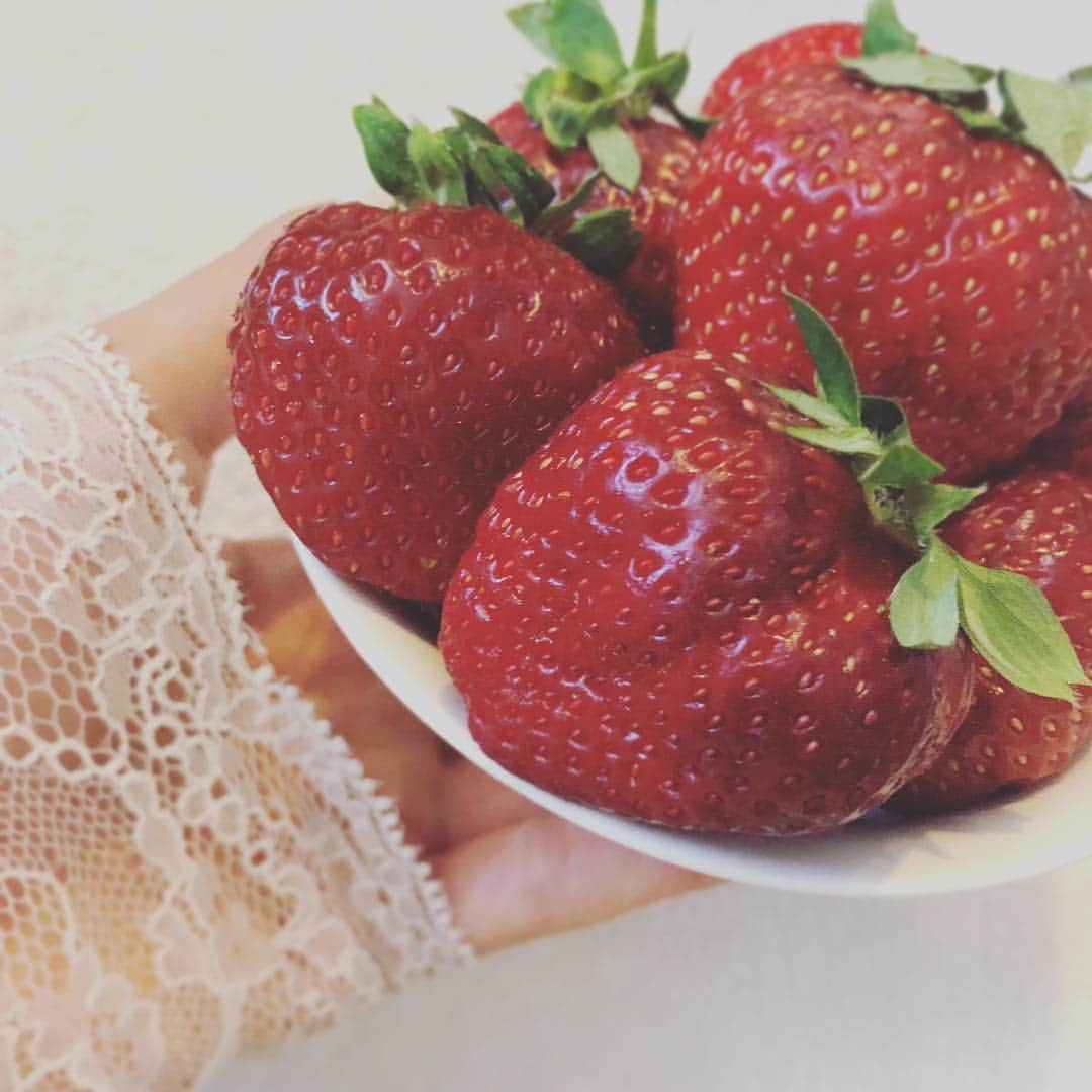 松田紗和さんのインスタグラム写真 - (松田紗和Instagram)「🍓 . #strawberry #苺の季節 #苺狩り行きたいなぁ🤔」2月5日 17時18分 - blueeeee.i