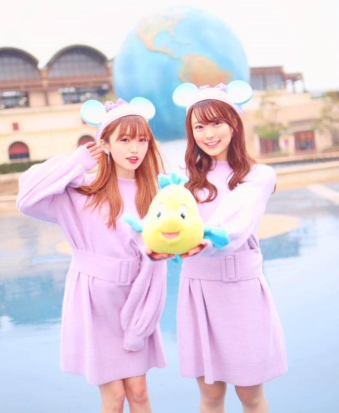 中井りかさんのインスタグラム写真 - (中井りかInstagram)「雨で地球儀前誰もいなかった（笑）#ariel #disneysea #tokyodisneysea #ディズニーシー #アクアスフィア #フランダー #アリエル #イヤーハット」2月6日 18時36分 - rika___n24x