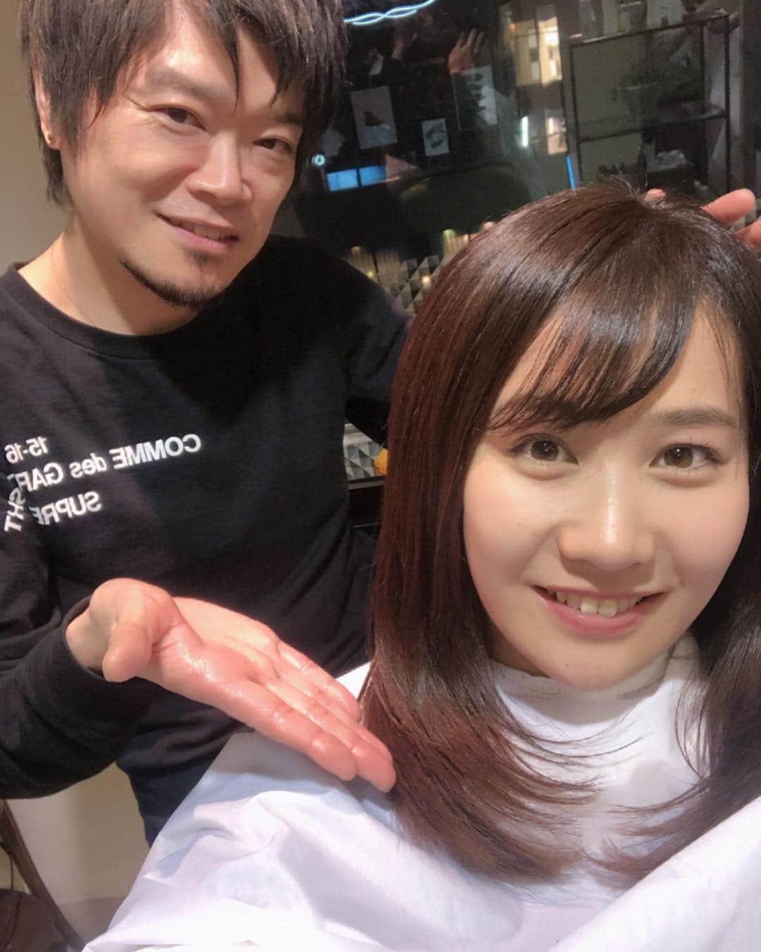島津咲苗さんのインスタグラム写真 - (島津咲苗Instagram)「いつもありがとうございます✂️ . . 髪の毛切った日がたまたま望木アナと一緒でした(^^)笑 #haircut #treatment #color #アクシス #axis #axishair #axis_girl #hairsalon #名古屋美容院 #美容院💇 #シャンプー気持ちいい #💆🏻‍♀️」2月6日 22時15分 - sanae_shimazu