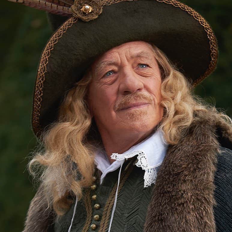 イアン・マッケランのインスタグラム：「In UK cinemas beginning tomorrow, February 8: ALL IS TRUE stars Kenneth Branagh as William Shakespeare, Judi Dench as Anne Hathaway Shakespeare, and me as Henry Wriothesley, 3rd Earl of Southampton.」