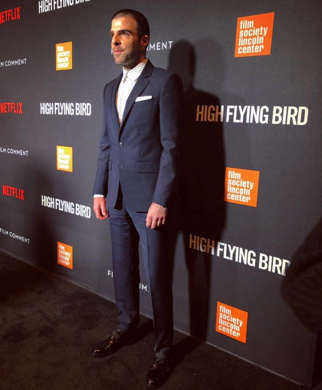 ザカリー・クイントのインスタグラム：「so proud to be a part of high flying bird - which is available today on @netflix a truly inspiring band of artists came together to tell this story - and i’m really honored that they invited me along.」