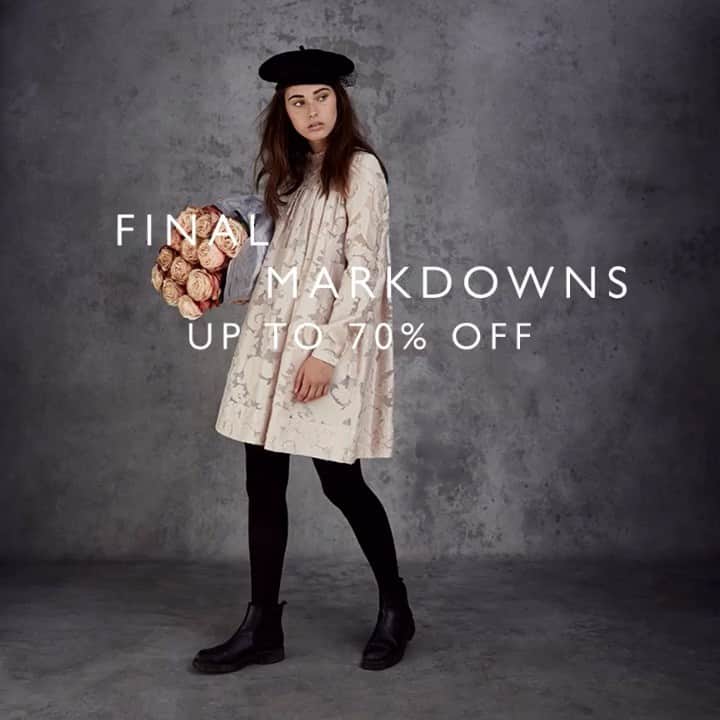 キャベジズ&ローゼズのインスタグラム：「S ❤ A ❤ L ❤ E  While stocks last, enjoy up to 70% off selected lines. Shop now for the best selection #wintersale #thesalerail #foralimitedtimeonly #whilestockslast #toogoodtomiss #winterstyle #madeintheuk #winteroutfit #cabbagesandroses #cabbagesandrosesfashion @christina_strutt @cabbagesandroses_shop 👆Link In Bio👆」