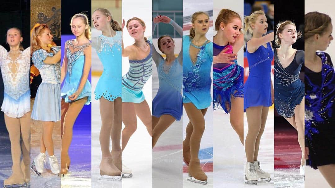 のインスタグラム：「Full spectrum of blue 💙  С днём рождения и удачи в Оберстдорф!  #SerafimaSakhanovich #СерафимаСаханович #TeamTurenko」