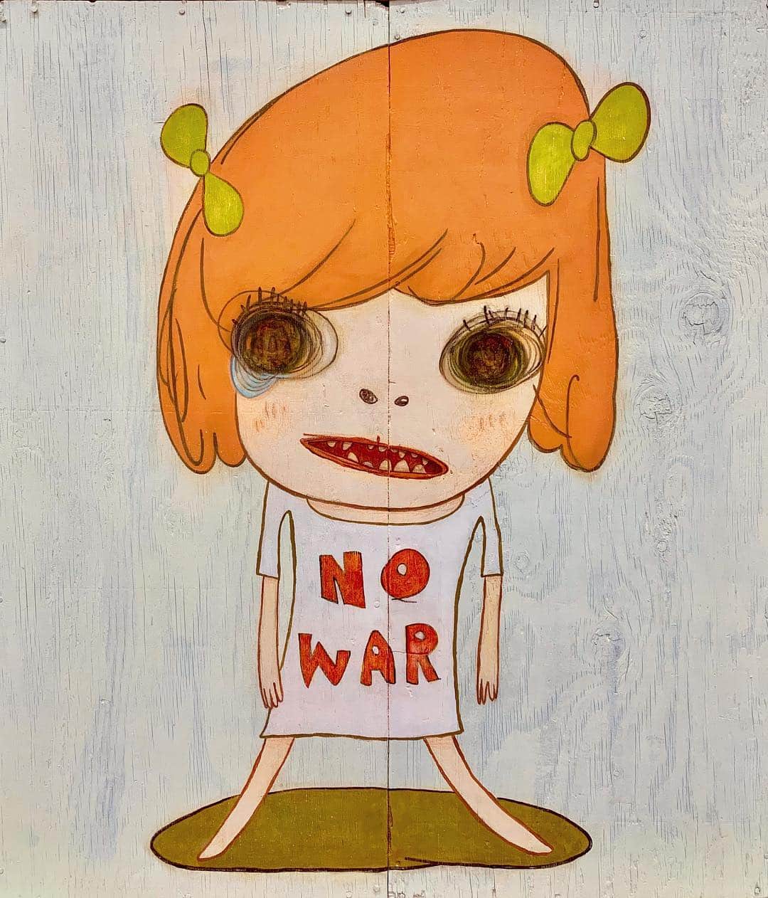奈良美智のインスタグラム：「NO WAR.」