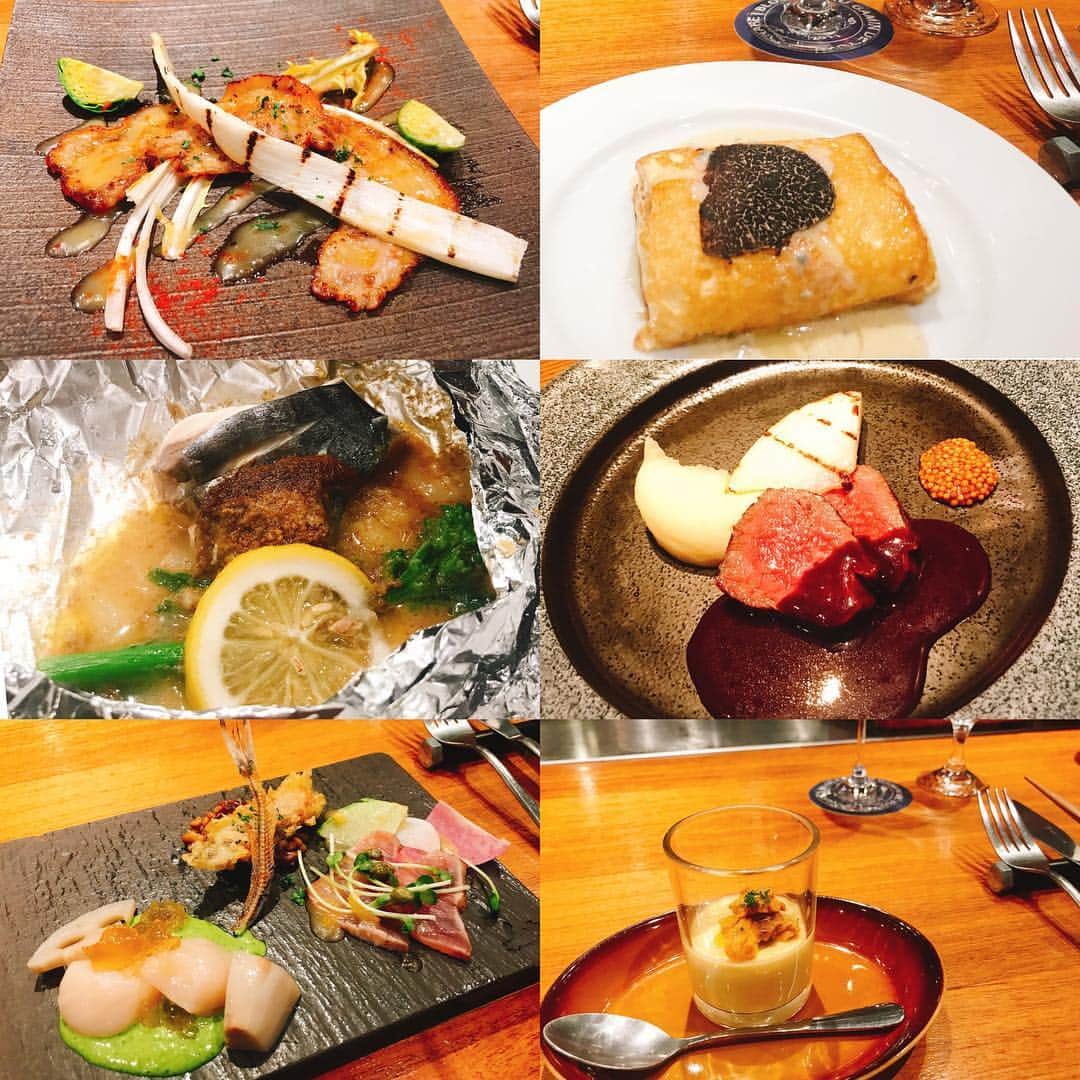 のインスタグラム：「@nanaka0118 と昨夜のdinner🎂💕 . #2人でまったりdinner♡ #美味しいご飯にゆっくりご飯😌 #楽しかった♡ #お祝いdinner第2弾♡🥂 #大きくなったお腹をみて… #今から楽しみで仕方ない😌 #ななには妊婦さん用に #コースの内容も色々変えて下さって… #お店の方にも感謝です😌 #また大阪遊びに行くね♡ #hb」