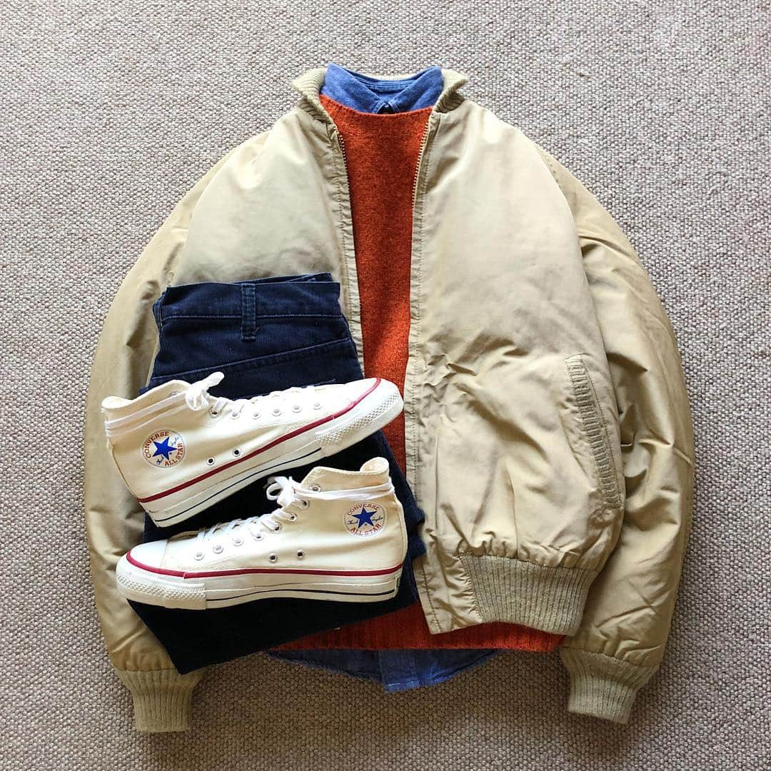 the.daily.obsessionsさんのインスタグラム写真 - (the.daily.obsessionsInstagram)「Today's Outfit. ↓ ＊70's Vintage #EddieBauer All Purpose Down Jacket ＊#Inverallan Shetland Sweater ＊#GitmanVintage Denim BD-Shirt ＊80's Vintage #Levis #519 Corduroy Pants ＊80's Vintage #Converse All Star Hi Made in USA」2月11日 10時19分 - the.daily.obsessions