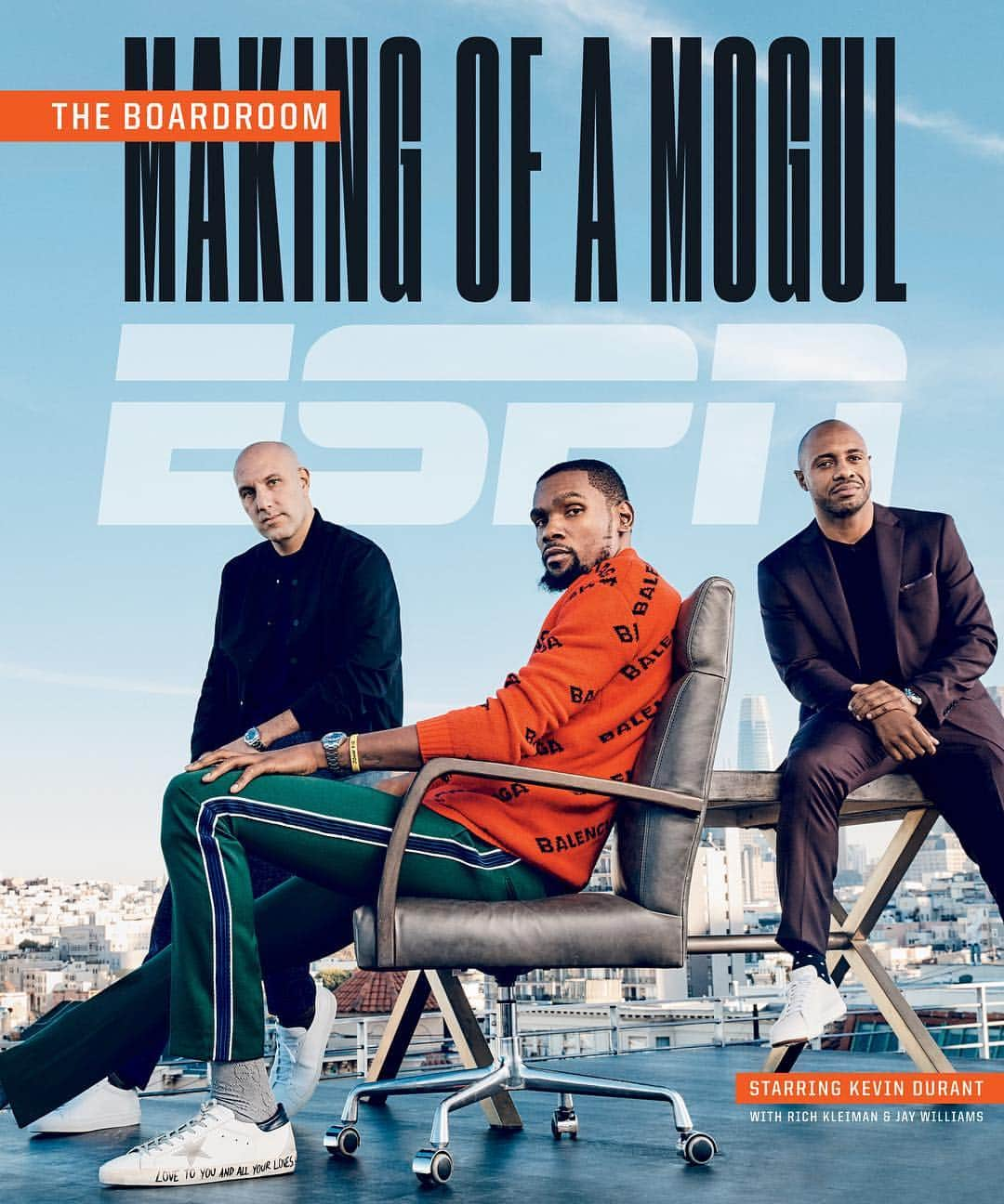 ケビン・デュラントのインスタグラム：「First two eps of @theboardroom are up now on ESPN+! Cover story on ESPN.com」