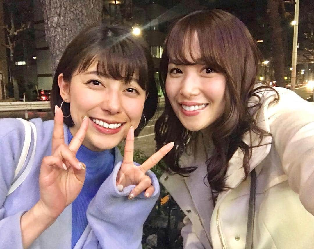 鷲見玲奈さんのインスタグラム写真 - (鷲見玲奈Instagram)「. 先日TBSの上村彩子ちゃん(@saekokamimura )とご飯を食べてきました✨ しっかりもののように見えて、実は抜けたところもある可愛い後輩☺️ 同じスポーツ担当なので、取材現場などで会うことも多いんです！ . 久しぶりにゆっくり会えて良かった✨ . ここ最近、会いたい人はたくさん居るのに、予定が全然追いつかない😭 少しずつ、少しずつ！ . . #TBS #上村彩子 アナウンサー #彩子と書いてさえこ #さえちゃん #可愛い後輩 #性格もいい #清潔感 という言葉がぴったり」3月14日 18時42分 - sumi__reina