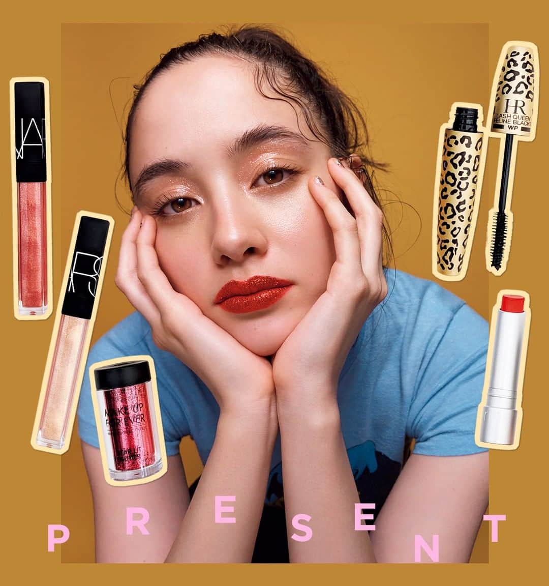 のインスタグラム：「特別増刊号で紹介したコスメをプレゼント💄﻿ 「人気アーティストが教える“セルフィー映え”メイク」のうち、美舟のメイクアップが実際にできるコスメセットを、特別増刊号とともにプレゼント✨﻿ ​﻿ ■応募方法﻿ ①このアカウント( @voguegirljapan )をフォロー﻿ ②この投稿に「💄」の絵文字をコメント﻿ 〆切は4/30(火) 23:59！﻿ ​﻿ ■プレゼント内容﻿ ・VOGUE GIRL特別増刊号﻿ ・HELENA RUBINSTEIN ラッシュ クイーン フェリン ブラック WP 01﻿ ・NARS マルチユースグロス 5961 （4月19日より限定発売）﻿ ・NARS マルチユースグロス 5964 （4月19日より限定発売）﻿ ・RMS BEAUTY リップスティック リバウンド﻿ ・MAKE UP FOR EVER スターリットグリッター S704﻿ 6点セットを抽選で3名様にプレゼント。﻿ ​﻿ 応募規約など詳細は、プロフィールのリンクから✓﻿ ​﻿ #ヘレナルビンスタイン #ナーズ #rmsbeauty #メイクアップフォーエバー #プレゼントキャンペーン #voguegirl﻿」