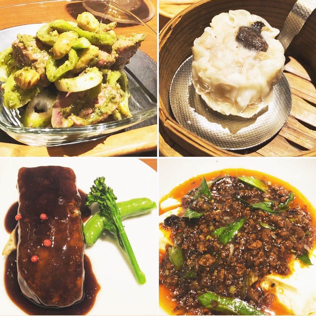 ひうらさとるのインスタグラム：「中華食べたい欲が大満足。鶏レバーの香草あえも、酢豚も麻婆豆腐も美味しかった！カウンターでちょこちょこ食べれてお酒が進むお店良いよねー #喜臨軒」