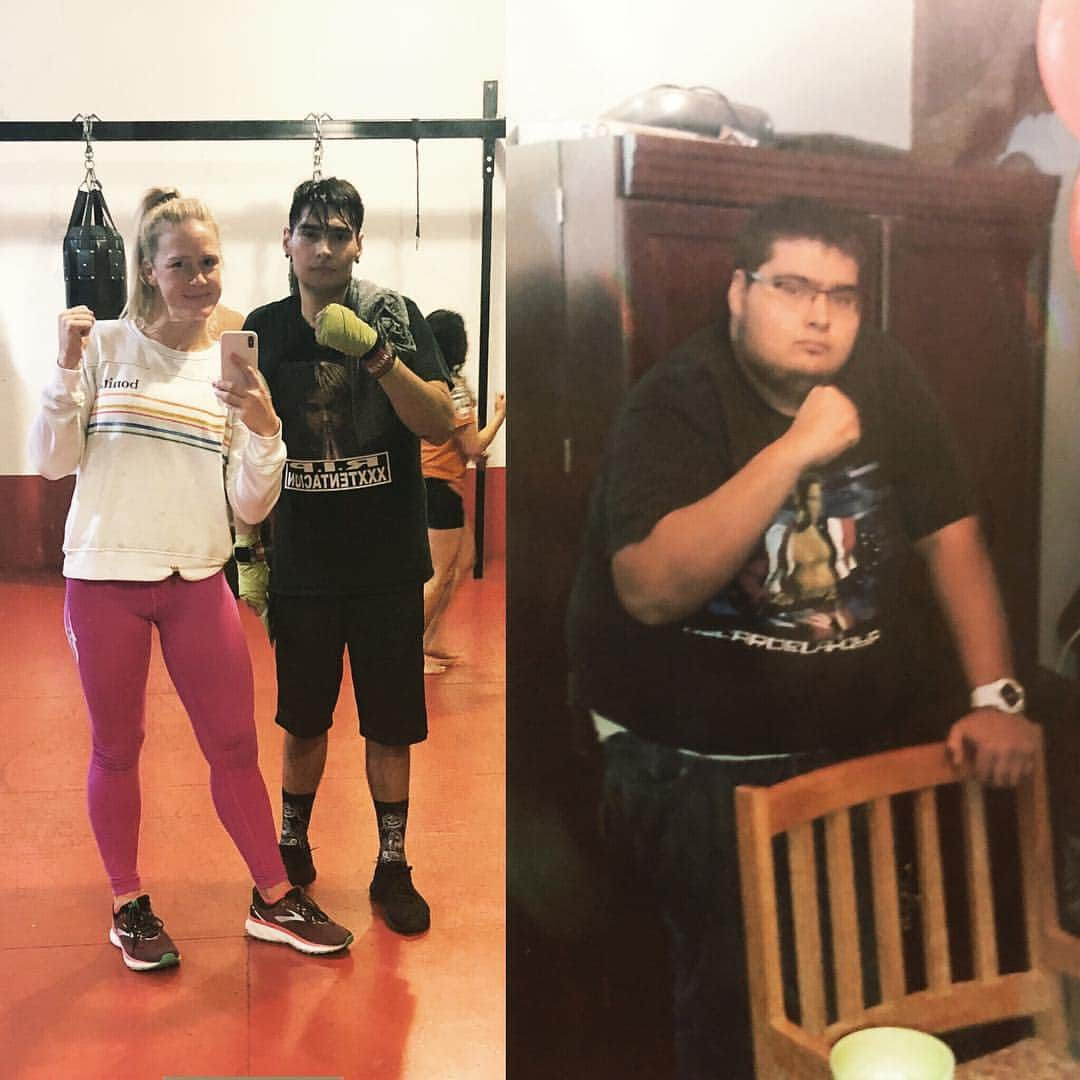 ホリー・ホルムさんのインスタグラム写真 - (ホリー・ホルムInstagram)「It’s not Tuesday but here’s a transformation for you. @kid_jake_505 comes to my class at @winksgym every Monday and goes hard as hell all the time and hits like a truck. I’ve been blessed to witness his transformation. His drive and ambition inspire me. Keep kicking ass @kid_jake_505 👊🏼👊🏼」3月14日 11時37分 - hollyholm