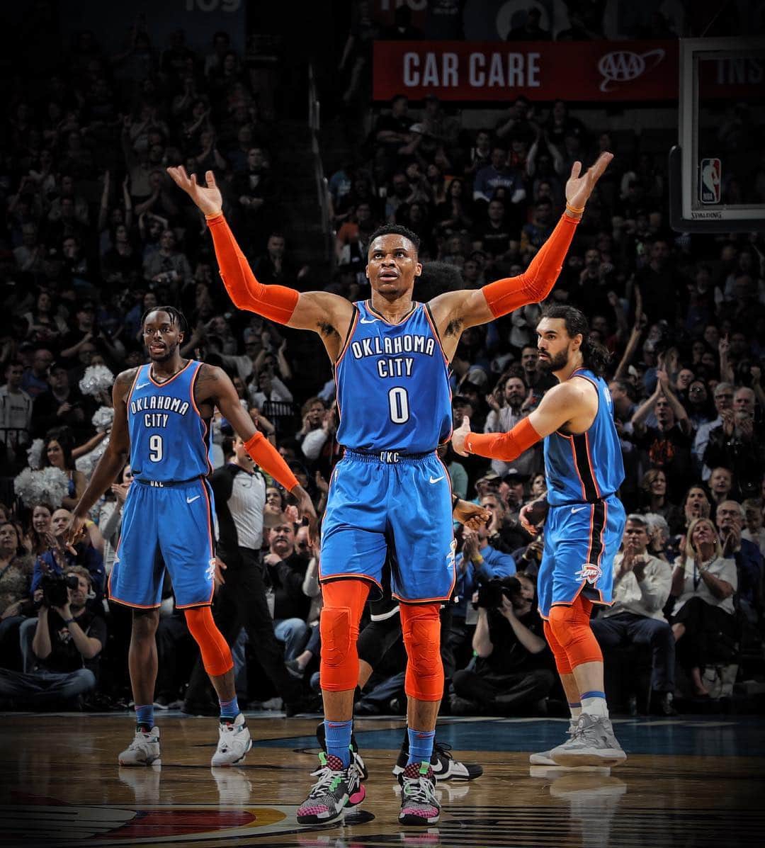 NBAさんのインスタグラム写真 - (NBAInstagram)「@russwest44 notches his 26th triple-double of the season for the @okcthunder with 30p/12r/11a! #TripleDoubleAlert」3月14日 11時42分 - nba