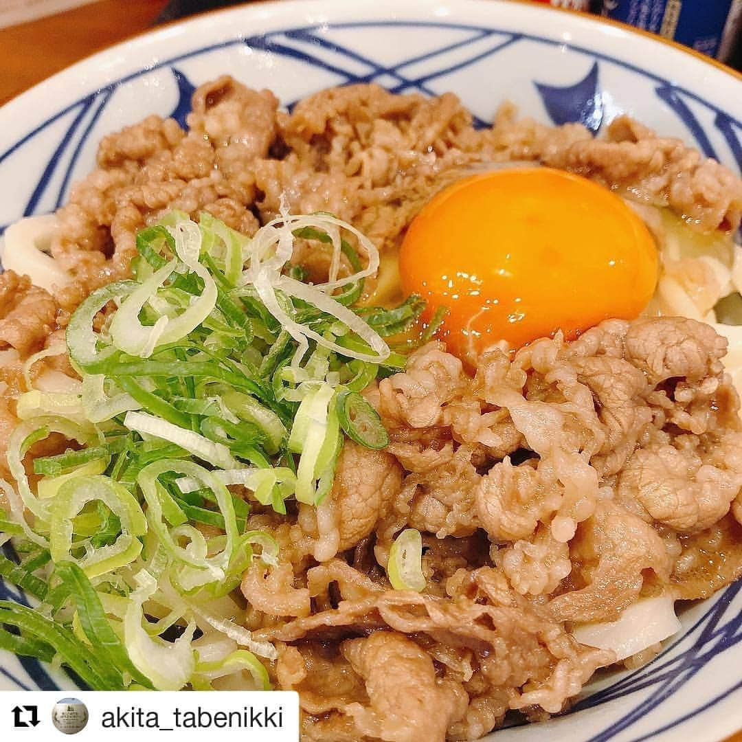 丸亀製麺さんのインスタグラム写真 - (丸亀製麺Instagram)「#Repost @akita_tabenikki ・・・ 2019.3.12  #牛すき釜玉 @ #丸亀製麺  #釜玉うどん  #うどん好きな人と繋がりたい  #うどん好きと繋がりたい」3月14日 12時04分 - marugame_