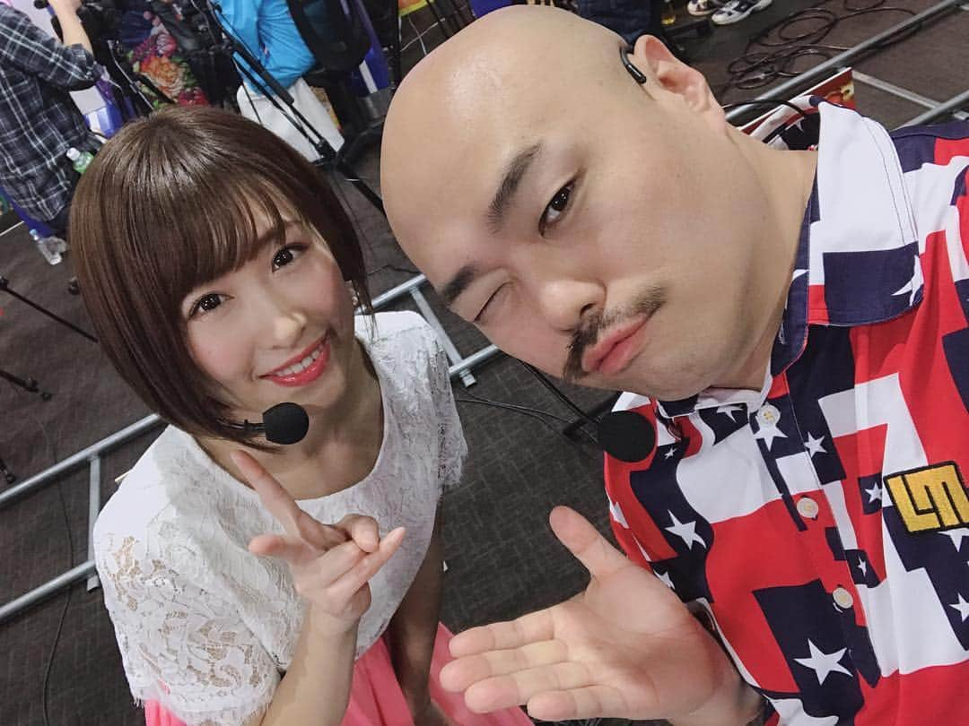 クロちゃんさんのインスタグラム写真 - (クロちゃんInstagram)「海好き王2019 今回もMCは、クロちゃん&まりかちゃんだしん！ はじまるしんよー！！ #海好き王2019 #JAPAN2」3月14日 12時11分 - kurochandesuwawa