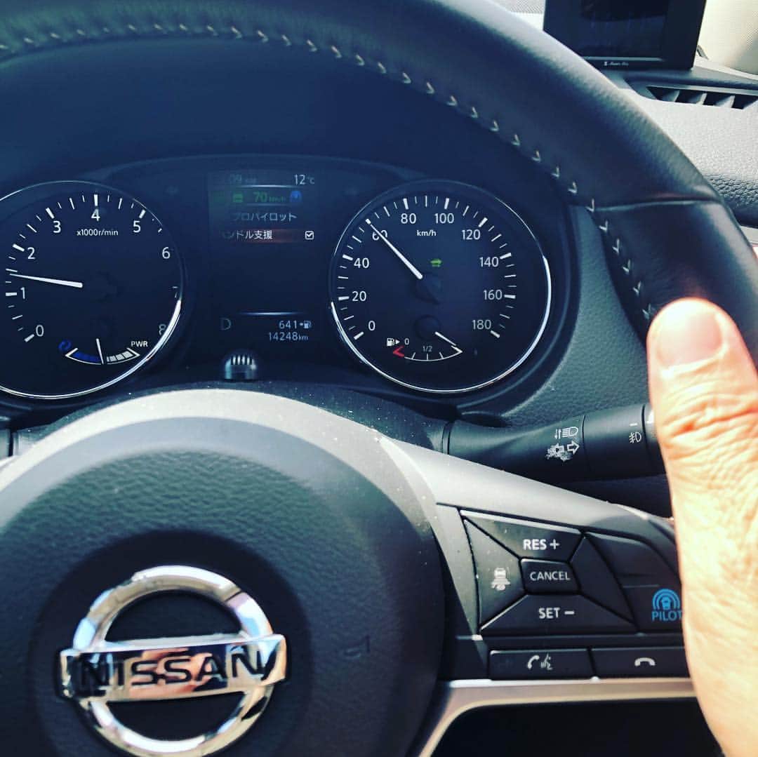 のインスタグラム：「#長距離#自動運転＃楽々#桜🌸ももうすぐ#花粉が凄い」