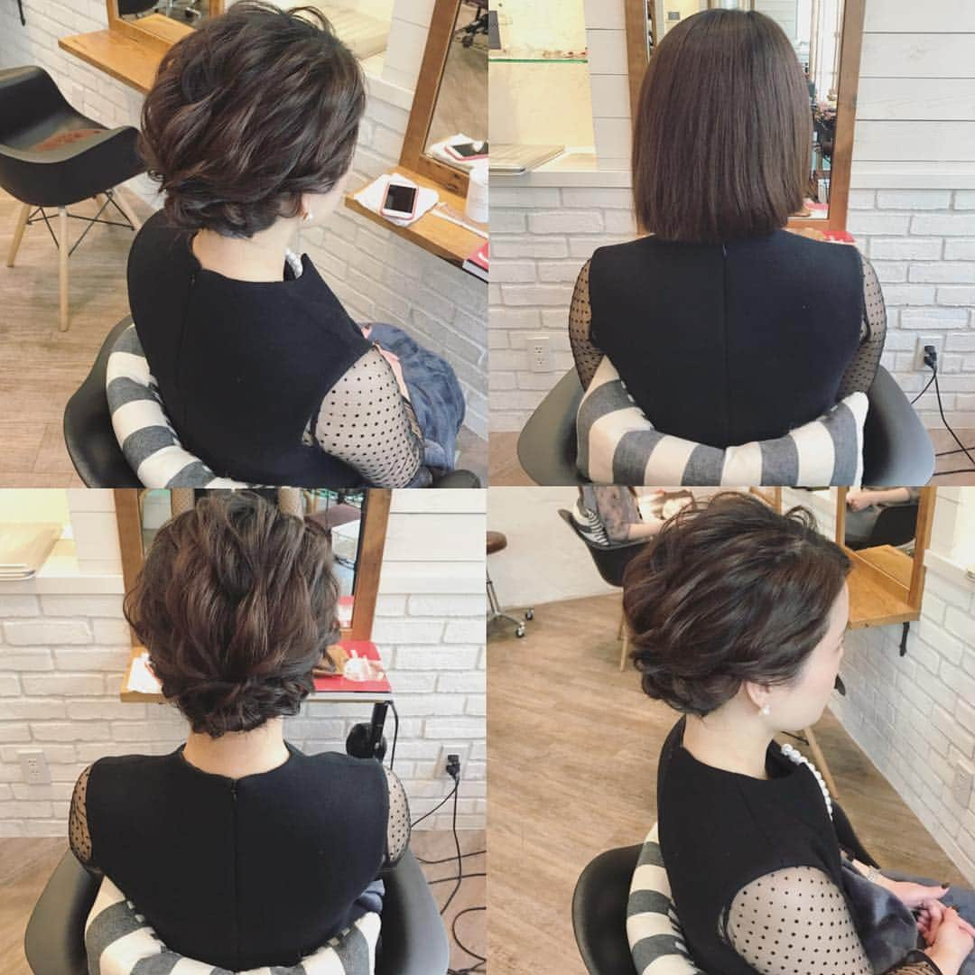 金子真由美さんのインスタグラム写真 - (金子真由美Instagram)「* hair arrange * 右上Before✨ 肩上ボブの長さのお客様♡♡ * * #かねこアレンジ #ヘアアレンジ #結婚式 #ブライダルヘア #ヘアセット #プレ花嫁 #ボブアレンジ #ショートアレンジ #ボブヘアアレンジ #ボブ #ワンレンボブ」3月11日 19時44分 - kanekomayumi12