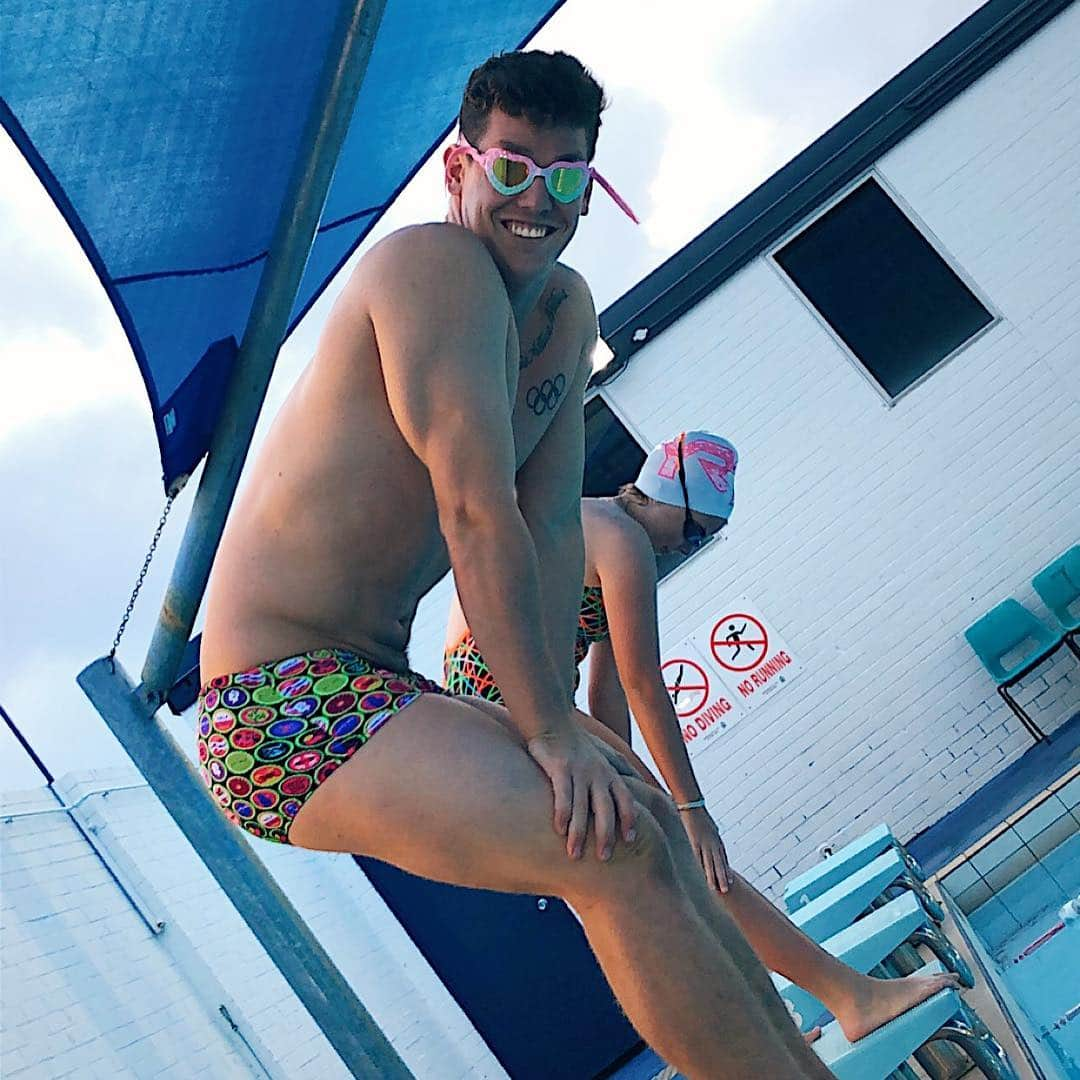 ジェイデン・ハドラーさんのインスタグラム写真 - (ジェイデン・ハドラーInstagram)「Only the best gear for races at Ripple! 😍 @rippleswimau  #funkytrunks #swimlife」3月12日 19時32分 - jaydenhadler