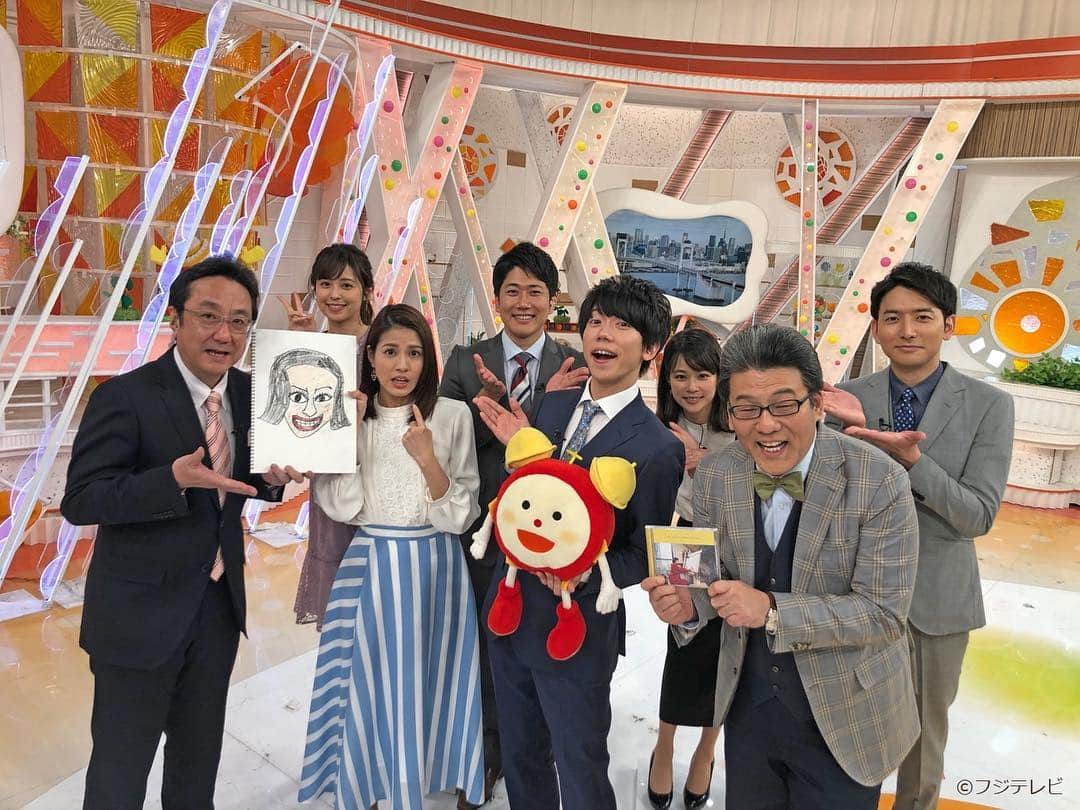 フジテレビ「めざましテレビ」さんのインスタグラム写真 - (フジテレビ「めざましテレビ」Instagram)「・ ３月のエンタメプレゼンターsumikaの片岡健太さんが2度目のスタジオ登場！ちなみにイラストは軽部アナが描いた永野芽郁さんの似顔絵だよ(≧∀≦) #めざましテレビ#片岡健太#sumika#マンスリーエンタメプレゼンター」3月12日 17時24分 - mezamashi.tv