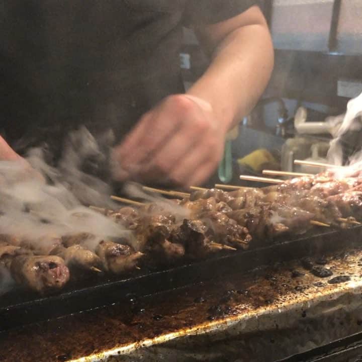 のインスタグラム：「ハツ14本！ #高円寺 #博多や #焼き鳥 #炭火焼き鳥 #紀州備長炭 #foodie #foodstagram」