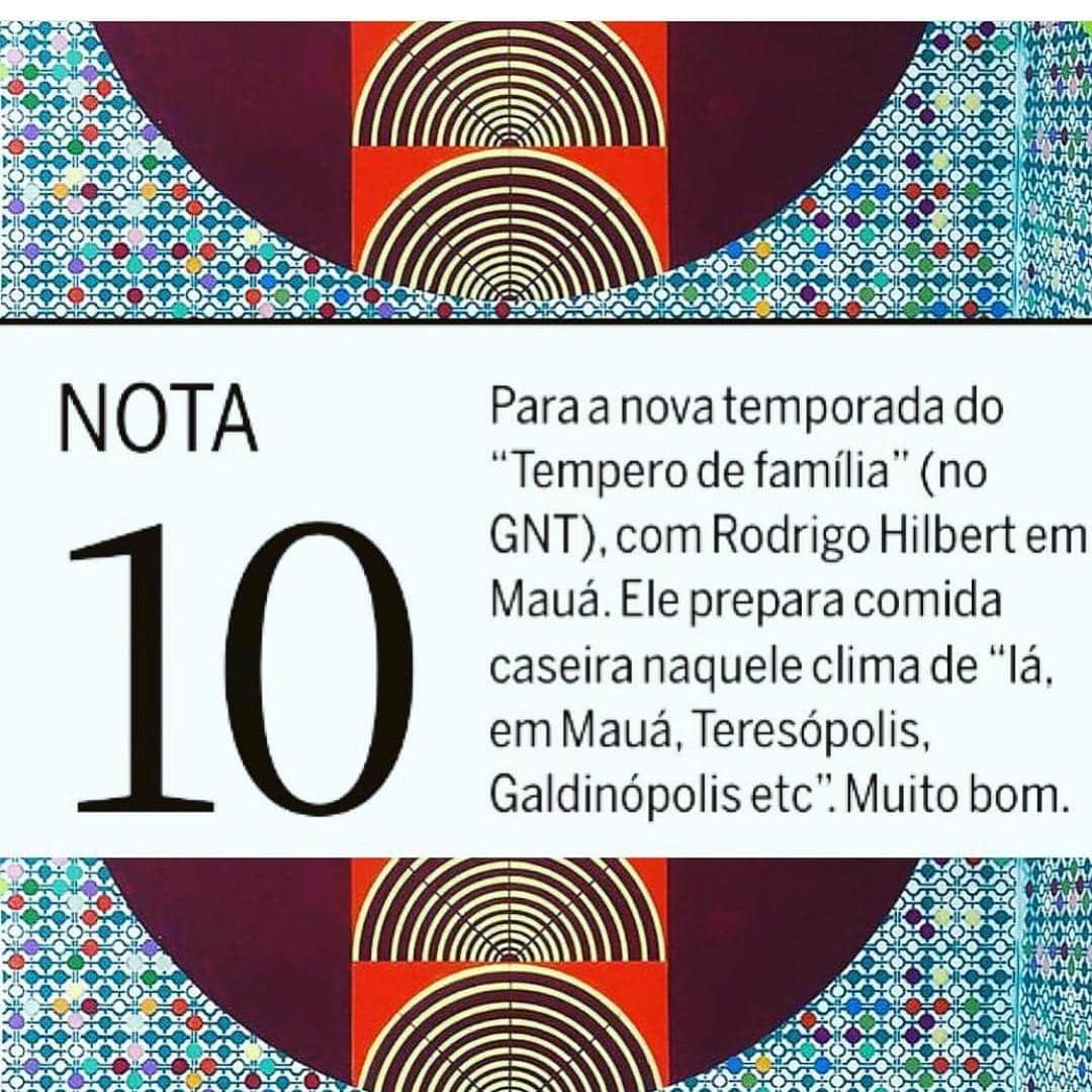 Rodrigo Hilbertさんのインスタグラム写真 - (Rodrigo HilbertInstagram)「Olha nosso Tempero de Família aí!! Muito obrigado a todos que fazem parte dessa família. Valeu @colunapatriciakogut pelo carinho! 👊👊」3月14日 0時17分 - rodrigohilbert