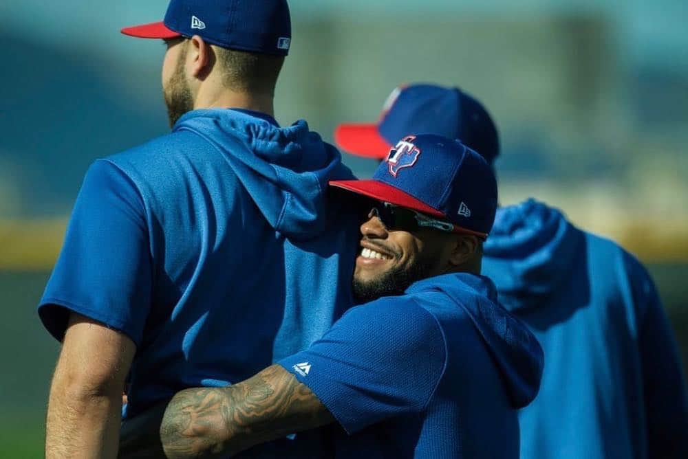 デライノ・デシールズ・ジュニアのインスタグラム：「Sonic and the Iron Giant. Lightning and thunder. DD and Big. What else can y’all think of? #springtraining2019 @joeygallo24 📸: @kellyspics3」