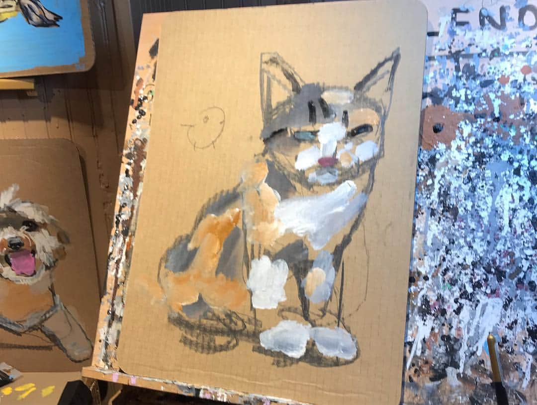 綾部祐二さんのインスタグラム写真 - (綾部祐二Instagram)「My friend Ben creates amazing pet portraits.  Check out @benlenovitz and my cat Chris.」2月20日 13時32分 - yujiayabe