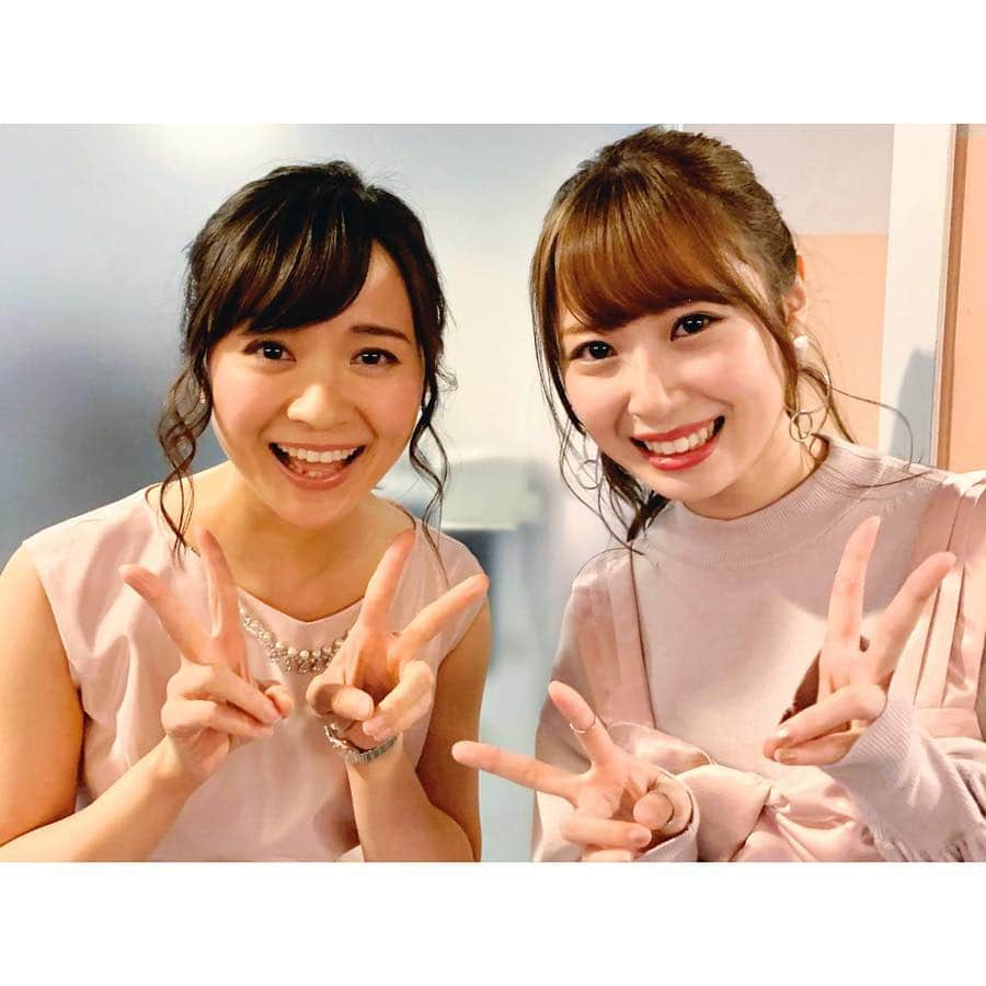 繁田美貴さんのインスタグラム写真 - (繁田美貴Instagram)「*＊ 『よじごじDays』をご覧下さった皆様、 ありがとうございました！ 今日は18:55〜 『THE カラオケ★バトル』も、ぜひ！！ #THEカラオケバトル #今夜の放送 は #U18歌うま甲子園 #新人王決定戦！ #ゲスト で来て下さった #SKE48 #高柳明音 さんと📸 #淡いピンク な二人です♪」2月20日 18時35分 - handa_miki