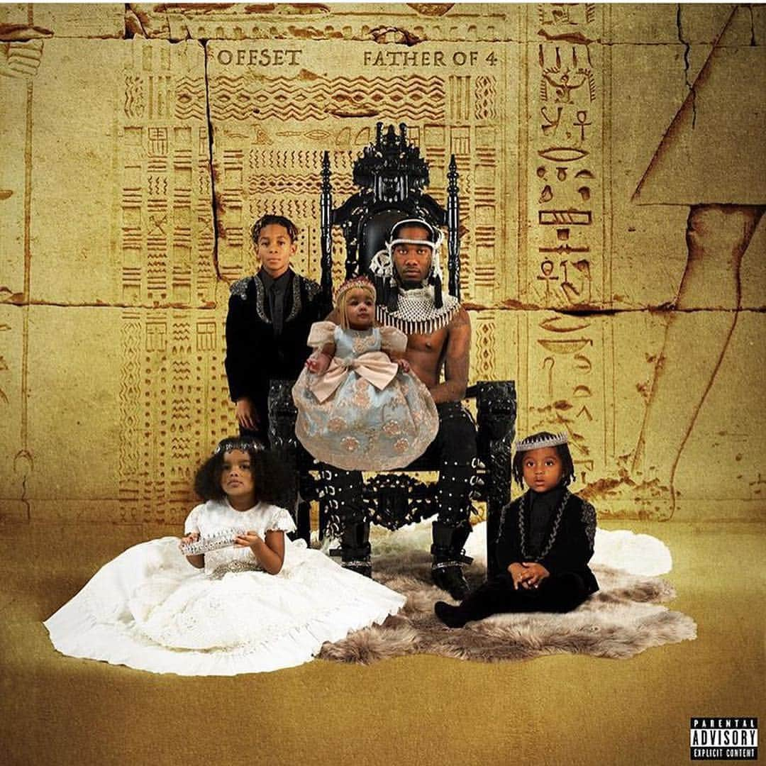 DJドラマのインスタグラム：「#Offset’s Father of 4 Dropping Midnight, who’s ready? 👀 . . . #Migos #MigosNation #OffsetCardiB #Cardi #Kulture #Culture #QualityControl #NewMusic #NewMusicAlert #MusicDrop #DroppingMusic #RealRap #LatestMusic #LatestTracks #NewTracks #MusicIndustry」