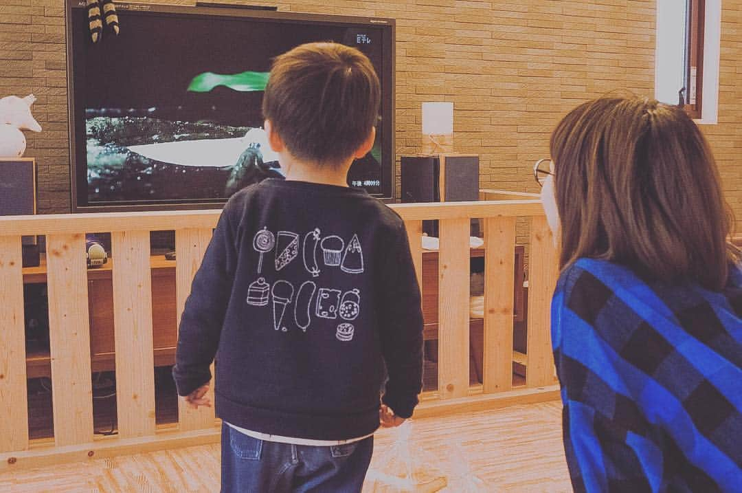 ユコ=カティのインスタグラム：「甥っ子はEテレがだいすき。渋い。笑 #かわいい #かわいい」