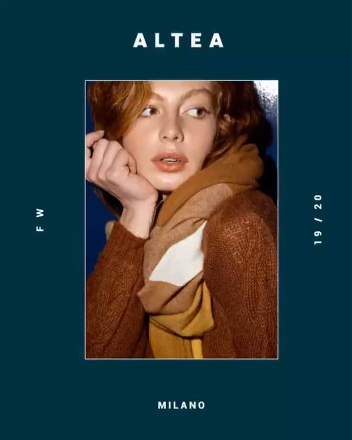 アルテアのインスタグラム：「MFW alteamilano  #fw19 #cool #fashion #alteamilano #photooftheday #instagood #knitwear #scarf」