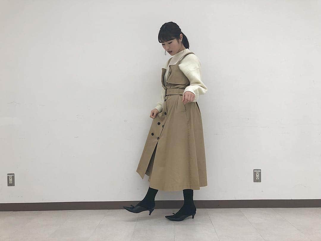 渋谷凪咲さんのインスタグラム写真 - (渋谷凪咲Instagram)「今日の #ナギッション 📷 . . tops #senseofplace one-piece #andemiu shoes #randa . . #ootd」2月23日 21時05分 - nagisa_nikoniko