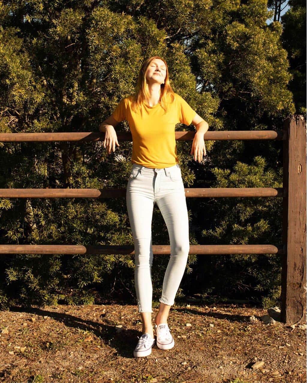 ジェームスジーンズのインスタグラム：「Us ignoring winter ✨| 👖: James Twiggy Ankle Montauk Stripes」