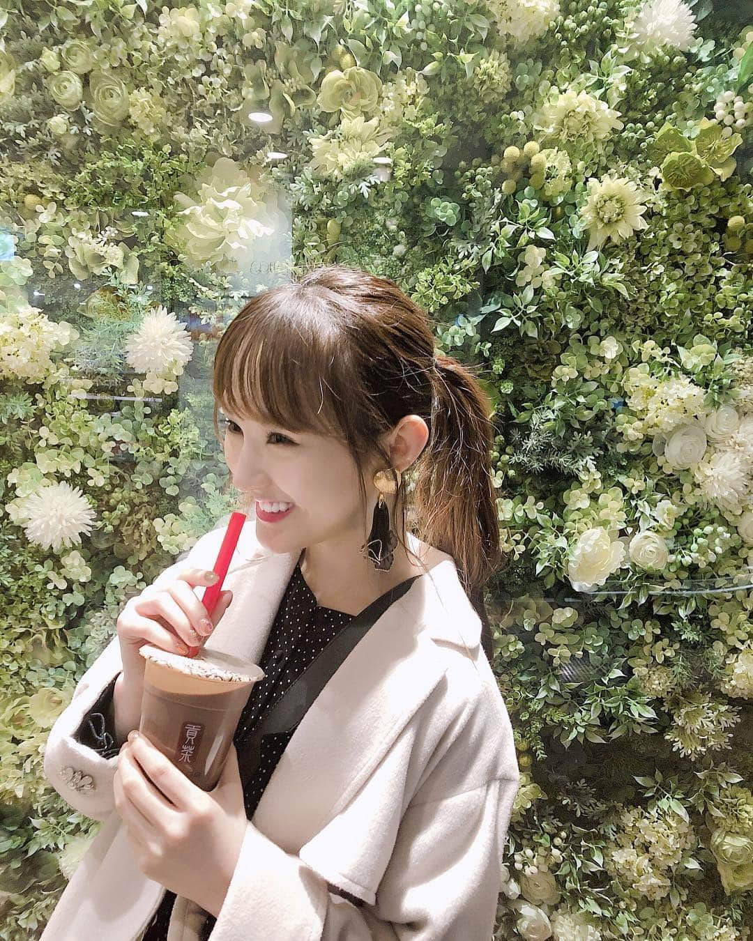 植木南央のインスタグラム：「初ゴンチャ🥺🥺 #貢茶 #gongcha」