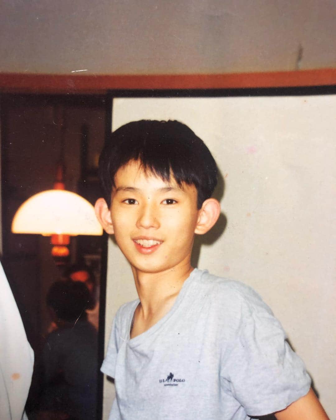 芦沢統人のインスタグラム：「中学1年。妙に爽やか〜。」