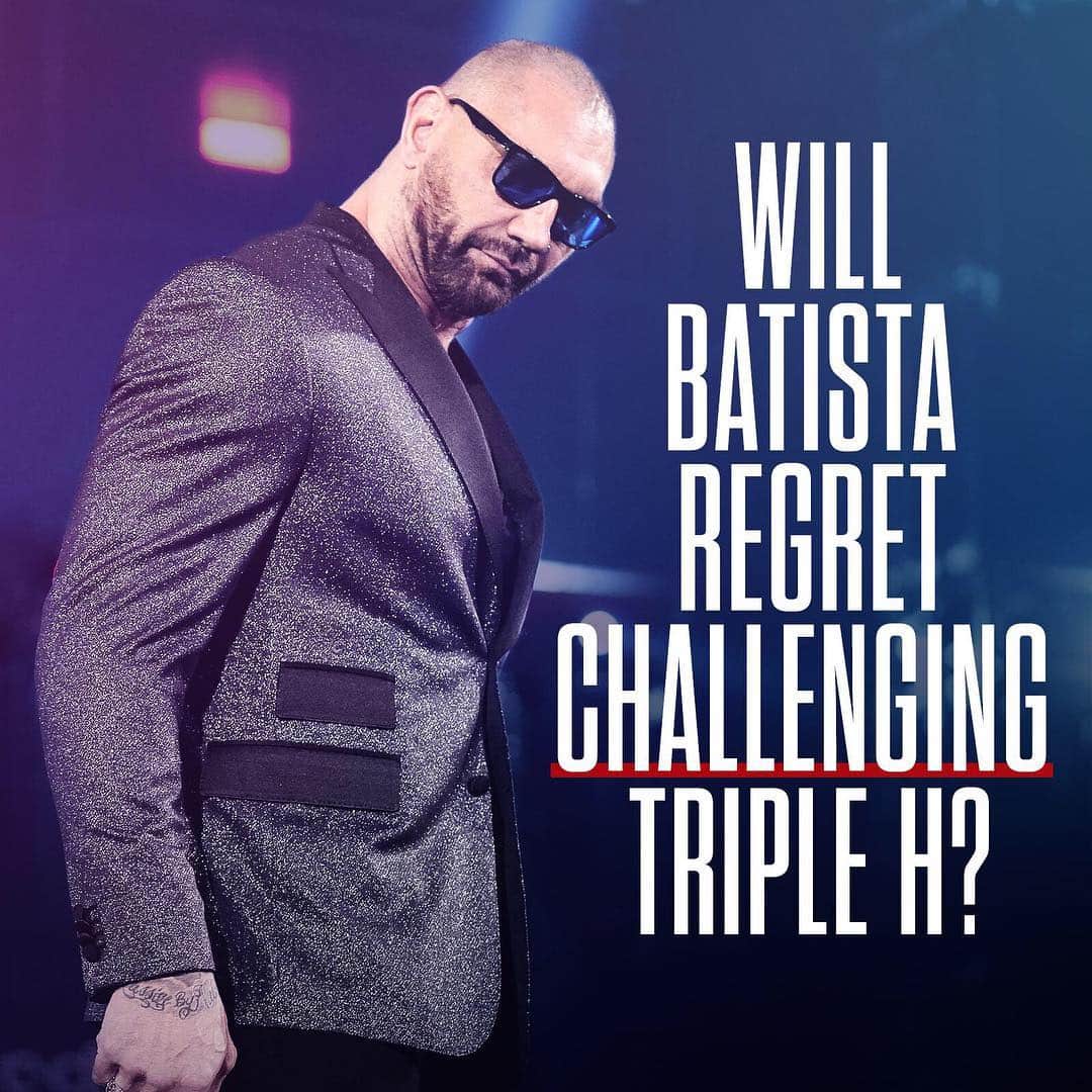 WWEさんのインスタグラム写真 - (WWEInstagram)「Is this what @davebautista REALLY wants? #WrestleMania @tripleh」3月15日 3時03分 - wwe