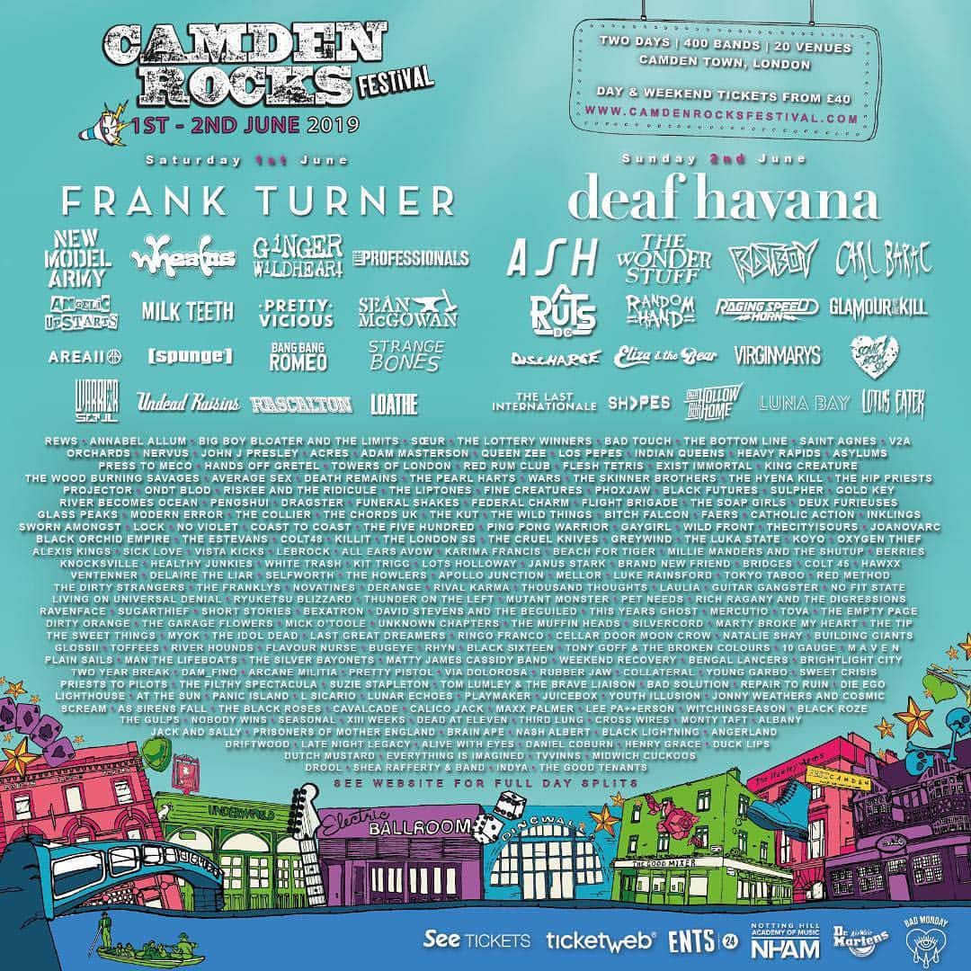 グラマー・オブ・ザ・キルのインスタグラム：「Hey London friends! See you guys at @camdenrocksfest this June! We’ll be hitting up the Electric Ballroom on June 2nd」