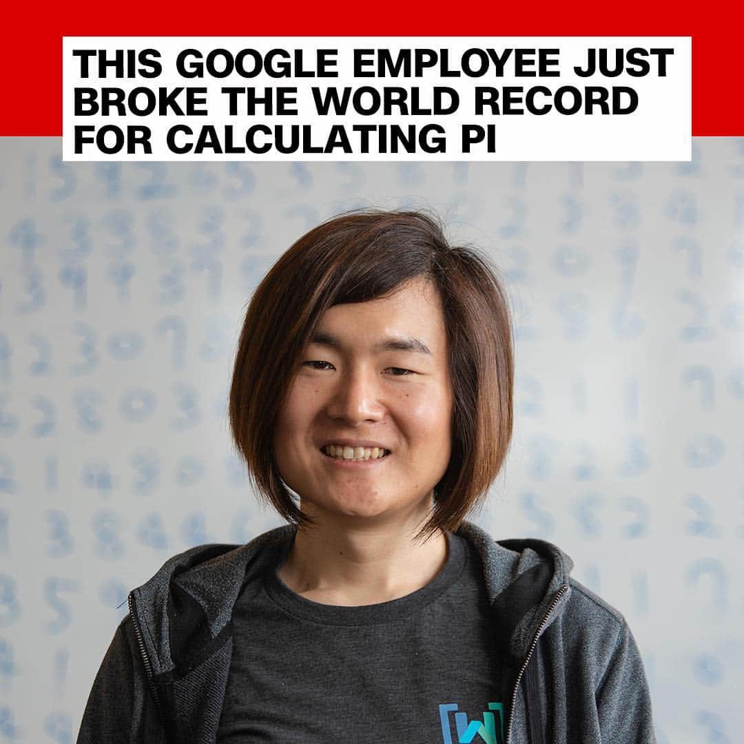 CNNさんのインスタグラム写真 - (CNNInstagram)「Just in time for #PiDay, Google employee Emma Haruka Iwao just broke the record for calculating pi. Iwao, who calculated the mind-bogglingly long number to 31.4 trillion digits, beat the record set in 2016, which was 22.4 trillion digits long. Her achievement was certified by Guinness World Records on Wednesday, making her the third woman to set a world record for calculating the number. Just in case you don't know, Pi is an irrational number that continues indefinitely without repetition, and is calculated by dividing a circle’s circumference by its diameter 🥧」3月14日 23時47分 - cnn