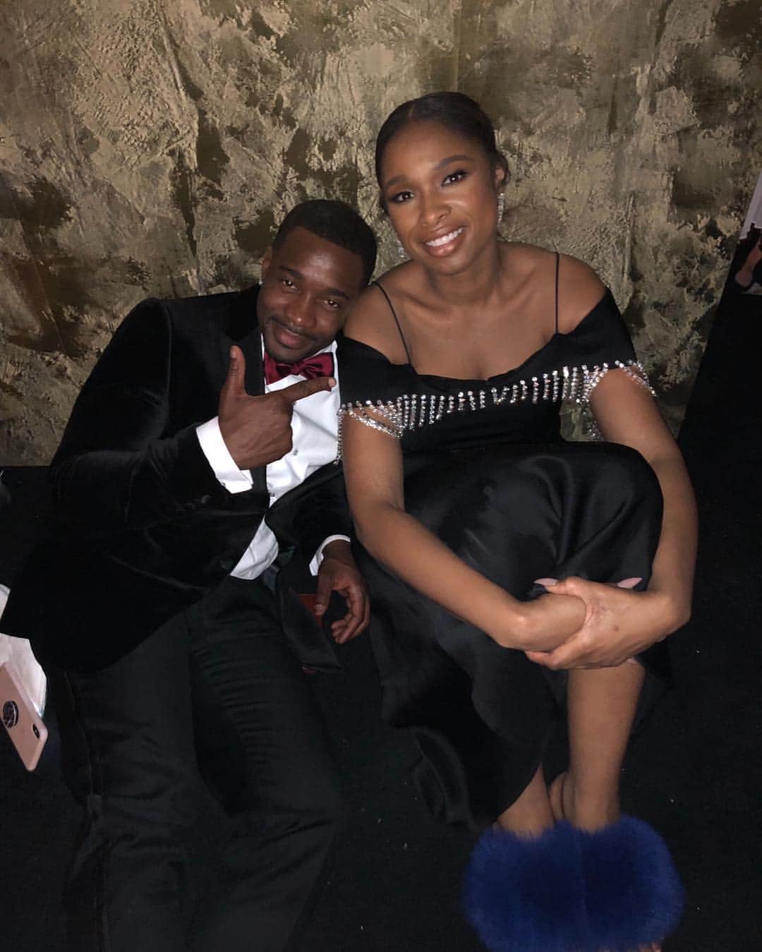 ジェニファー・ハドソンのインスタグラム：「It’s Thursday and we suppose to throw back to something right ? Here’s me and Bossman  @wallybean1 @beyonce #carters Oscars after party !」